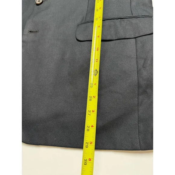 Ralph Lauren Silk Blend Blazer Black Size 45 Regular Suit Coat Office Business - Picture 5 of 9